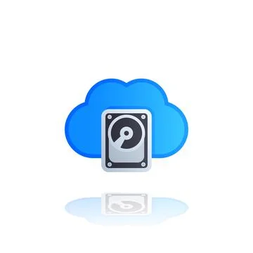 Cloud data storage icon Stockillustratie