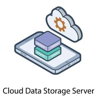 Cloud Data Storage Illustrazione stock