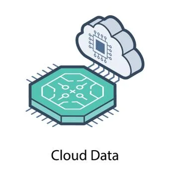 Cloud Data Storage Stock Illustration