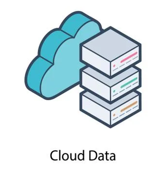 Cloud Data Storage Stock Illustration