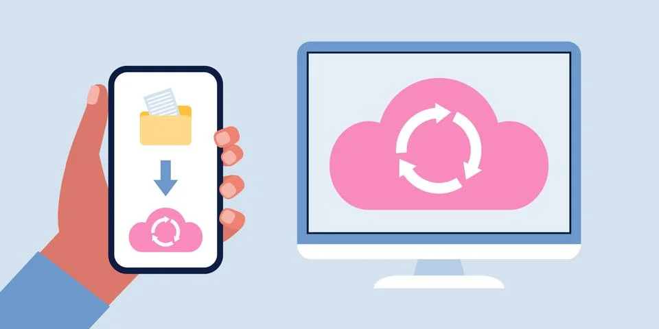 Cloud data storage イラスト素材