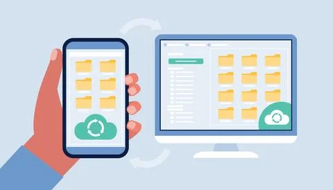Cloud data storage イラスト素材