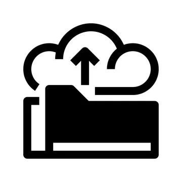 Cloud Data Storage Line Icon, Outline Symbol for Online Backup, Digital Arc.. Stock Illustration