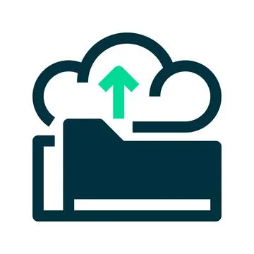 Cloud Data Storage Line Icon, Outline Symbol for Online Backup, Digital Arc.. Stock Illustration