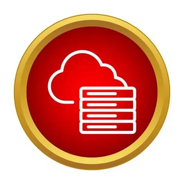 Cloud data storage server hosting database concept icon Stock Illustration