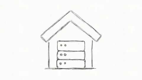 Cloud Data Storage Server Icon Animation Stock Footage 341863481