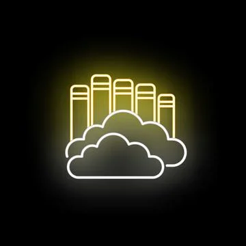 Cloud data storage servers neon digital network 스톡 일러스트
