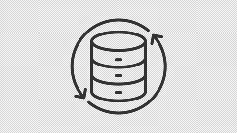 Cloud data storage solutions line animation set 스톡 동영상 337776458