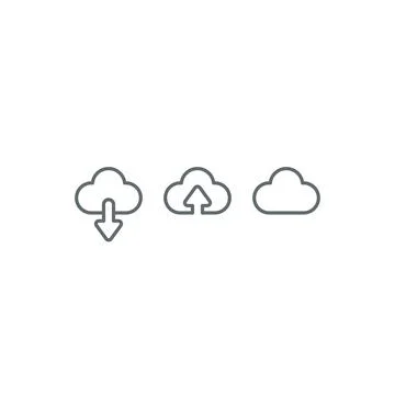 Cloud data storage system vector icon. Stock Illustration