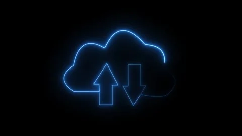 Cloud data storage systems route network upload and download parameter metr.. Stock Footage 340998574