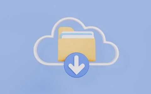 Cloud data storage technology for downloading, Exchange information Stock Illustration