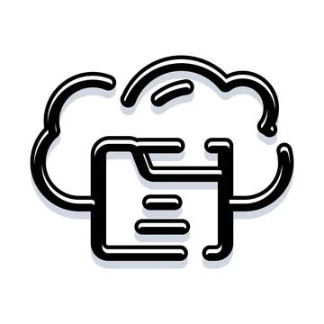 Cloud data storing and file sharing concept イラスト素材