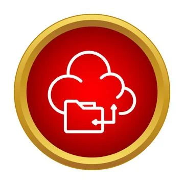Cloud data storing and retrieving icon Stock Illustration