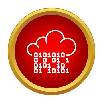 Cloud data storing represented by binary code Illustrazione stock