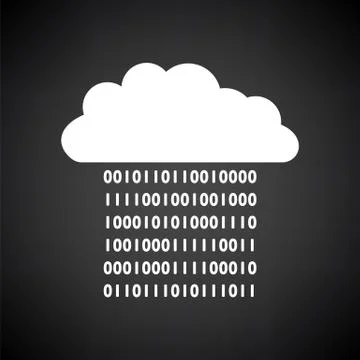Cloud Data Stream Icon 스톡 일러스트