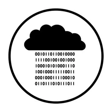 Cloud Data Stream Icon 스톡 일러스트