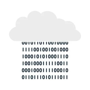 Cloud Data Stream Icon 스톡 일러스트