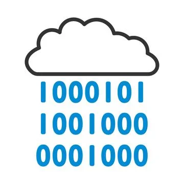 Cloud Data Stream Icon Stockillustratie