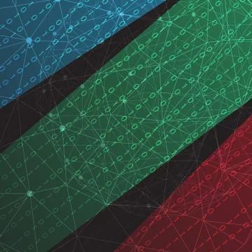 Cloud of Data Streams Abstract Background - Vector Illustration 스톡 일러스트