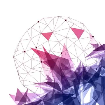 Cloud of Data Streams Abstract Background - Vector Illustration Stock Illustration