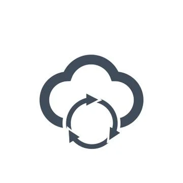 Cloud data sync refresh icon for apps and websites, vector illustration. Stock Illustration