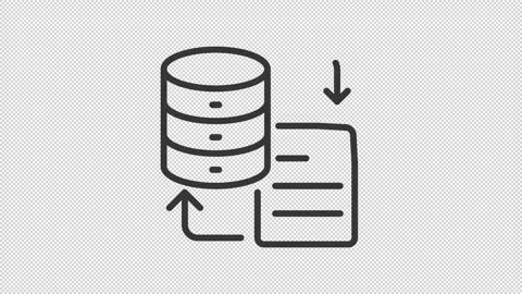 Cloud data sync solutions line animation 스톡 동영상 337776413