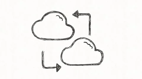 Cloud Data Synchronization and Transfer Animation Stock Footage 341802281