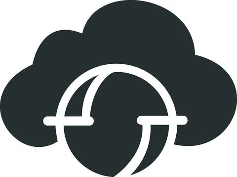 Cloud data synchronization and update icon Stock Illustration