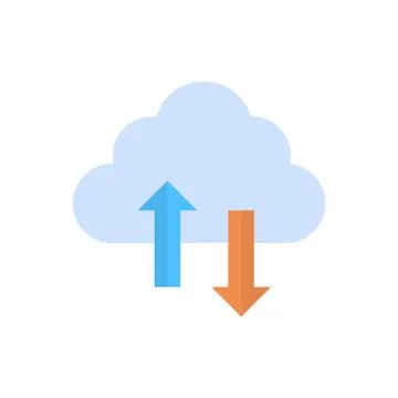 Cloud Data Synchronization Icon Computer Connection Database Access Synchronize Stock Illustration
