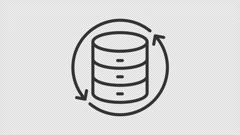 Cloud data synchronization line animation Stock Footage 337776421