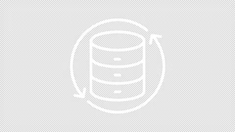 Cloud data synchronization white line animation Stock Footage 340285454