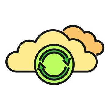 Cloud data synchronizing, refreshing, and updating information Illustrazione stock
