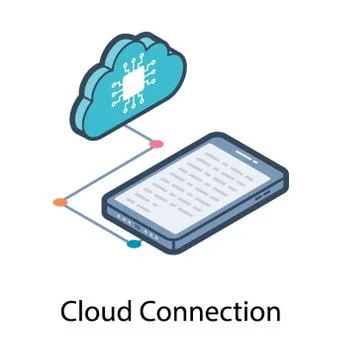 Cloud Data Technology Illustrazione stock