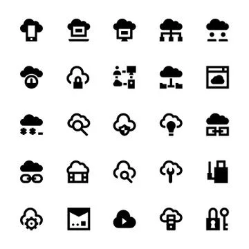 Cloud Data Technology Services Stock Illustration