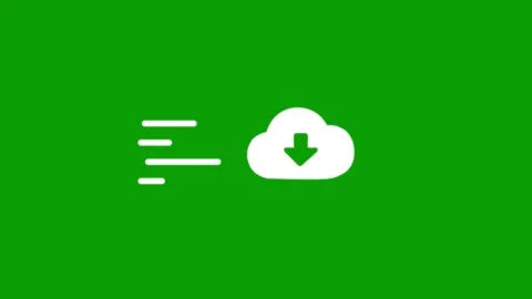 Cloud data transfer animation motion graphic, fast download from server con.. Vídeo Stock 347377576