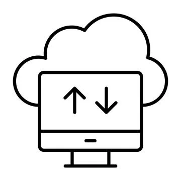 Cloud data transfer icon modern illustration Stock Illustration