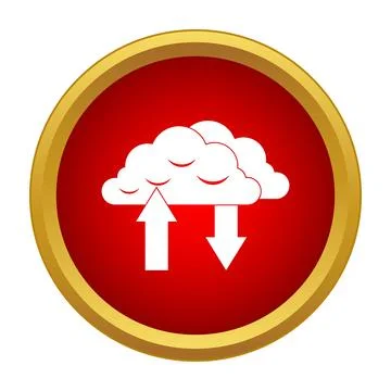Cloud data transfer uploading downloading information icon Illustrazione stock