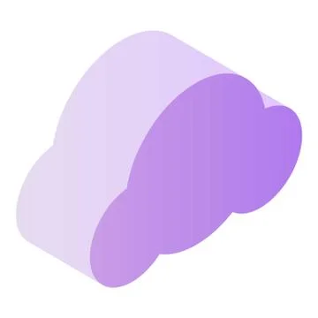 Cloud data type icon, isometric style Illustrazione stock