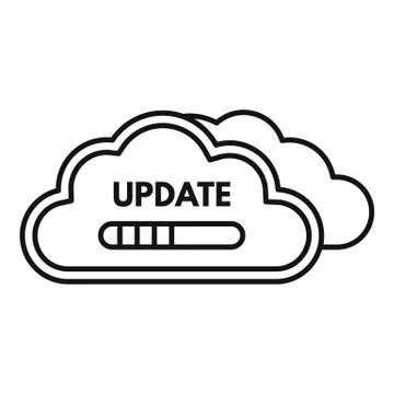 Cloud data update icon, outline style Stock Illustration