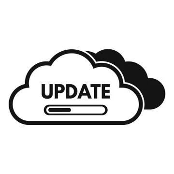 Cloud data update icon, simple style 스톡 일러스트