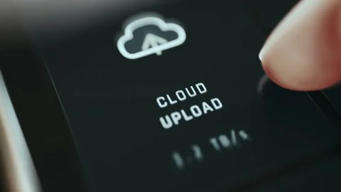 Cloud Data Upload - Minimal Interface Shot Stock Footage 336947438