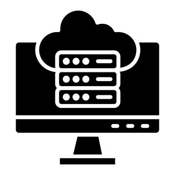 Cloud data Vector Icon Design Illustration Illustrazione stock
