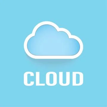Cloud data vector for technology content. 스톡 일러스트