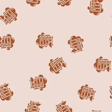 Cloud database glyph vector seamless pattern 스톡 일러스트