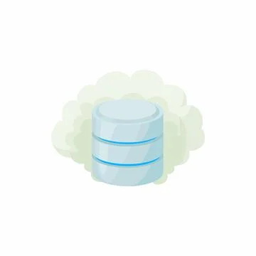 Cloud database icon, cartoon style イラスト素材