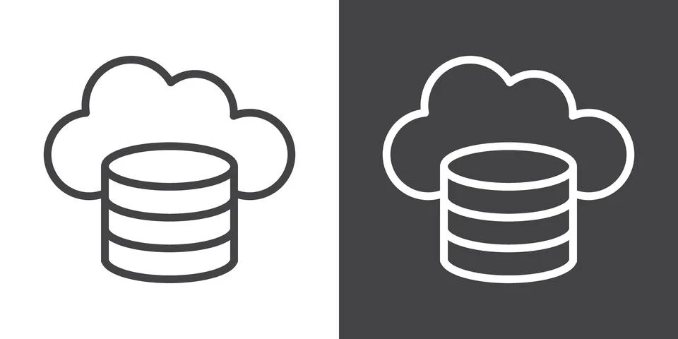 Cloud database icon Stock Illustration