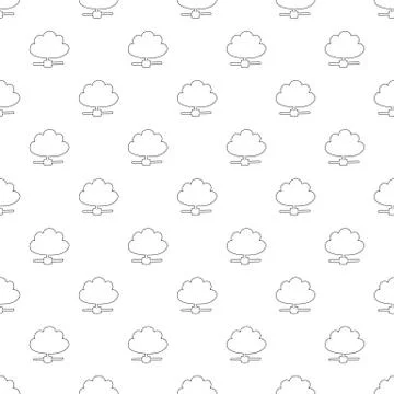 Cloud database icon, outline style Illustrazione stock