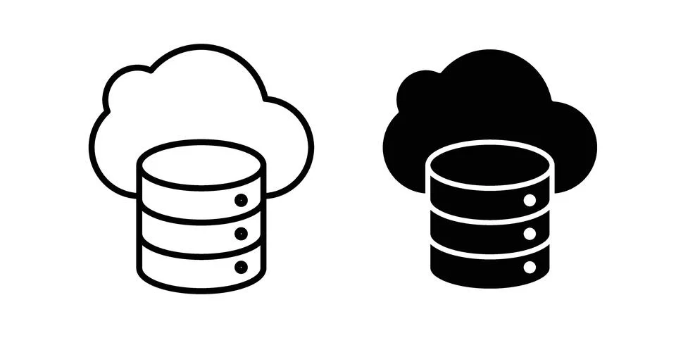 Cloud database icon vector, illustration icon set Stock Illustration