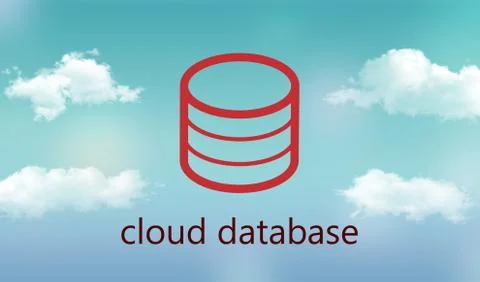 Cloud database Stock Illustration