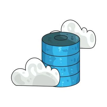 Cloud database illustration イラスト素材